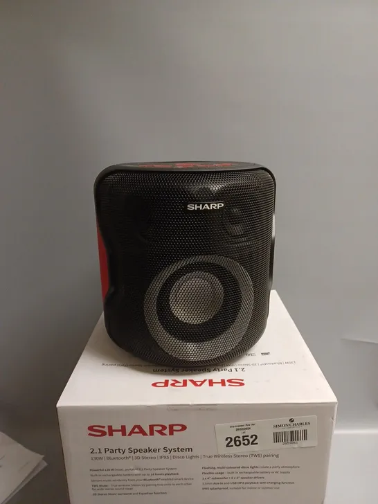 BOXED SHARP 2.1 PARTY SPEAKER SYSTEM 