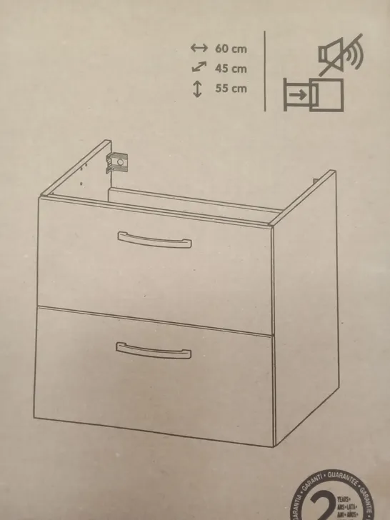 BOXED ARUNA WALL MOUNTED BASIN CABINET 60CM - WHITE