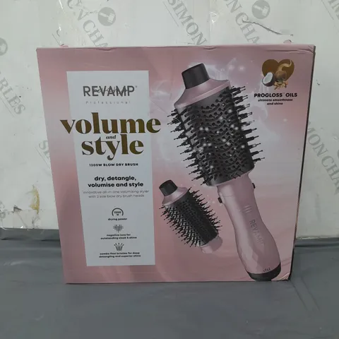 BOX OF 8 REVAMP VOLUME & STYLE 1200W BLOW DRY BRUSH 