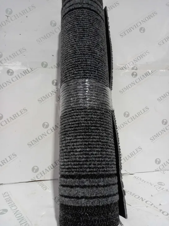 BLACK & GREY RUBBER BACK DOOR MAT 