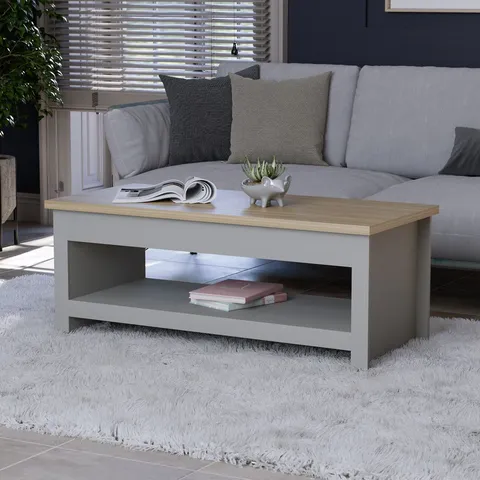 BOXED ELLERY SLED COFFEE TABLE WITH STORAGE (1 BOX)