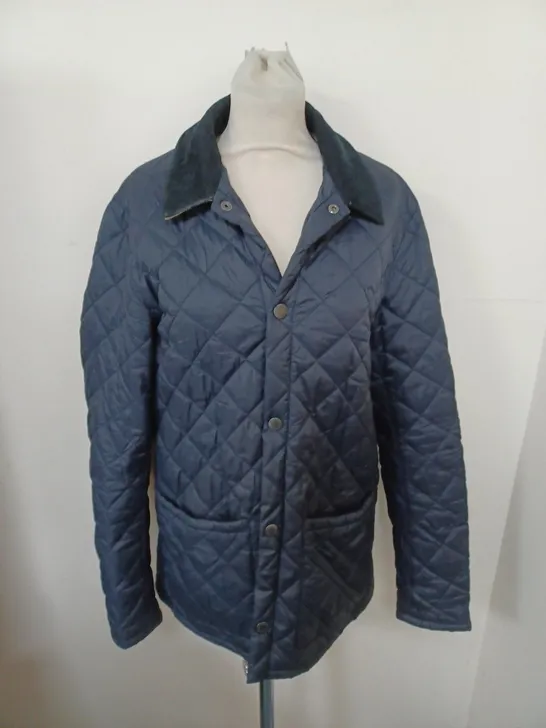 BARBOUR QUILTED BUTTON COAT SIZE M