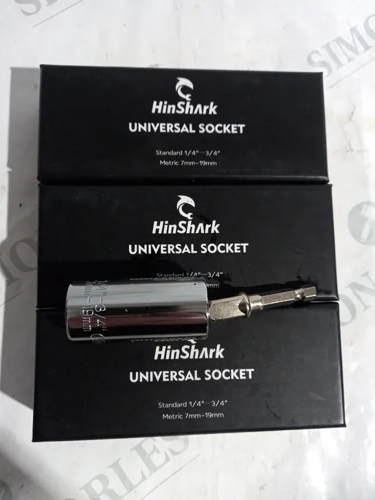 LOT OF 3 HINSHARK UNIVERSAL SOCKET 