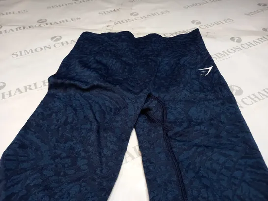 GYMSHARK PATTERNED TIGHT LOGGING JOGGERS - XS