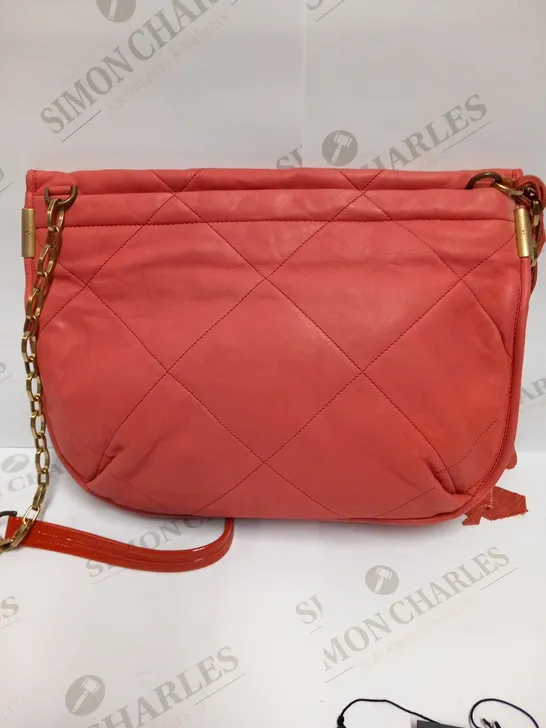 LANVIN AMALIA LAMBSKIN CORAL BAG