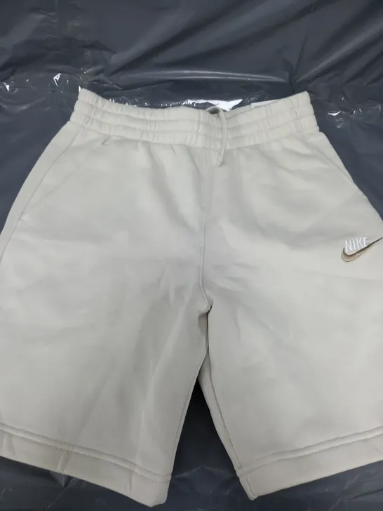 NIKE STANDARD EMBROIDED SHORTS IN CREAM - LARGE