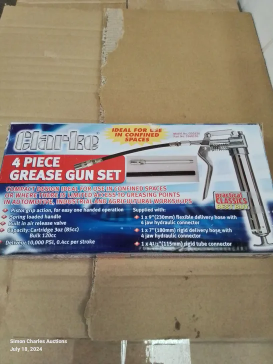 CLARKE 4 PIECE GREASE GUN SET