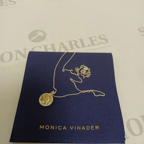 MONICA VINADER SILVER ROPE EFFECT PERSONALISED CIRCLE PENDANT NECKLACE 