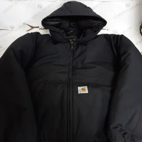 CARHARTT BLACK PADDED PUFFER JACKET - SMALL