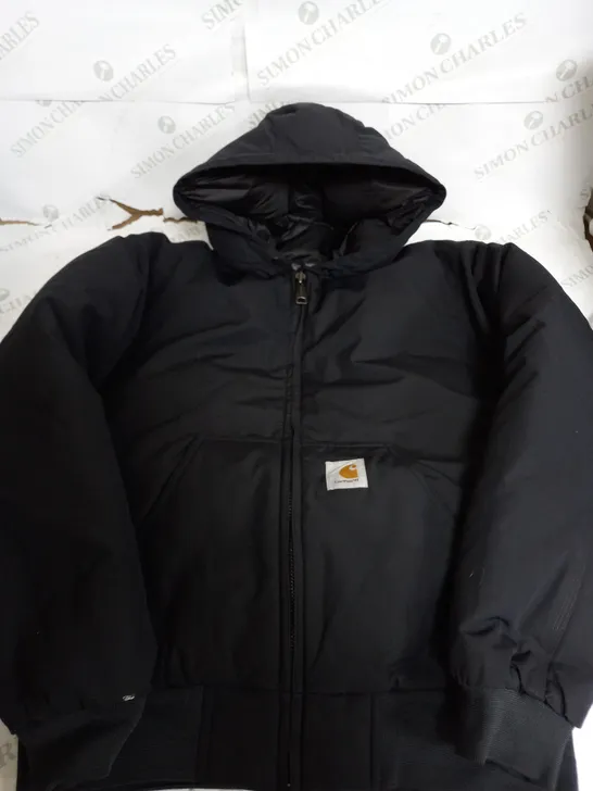 CARHARTT BLACK PADDED PUFFER JACKET - SMALL