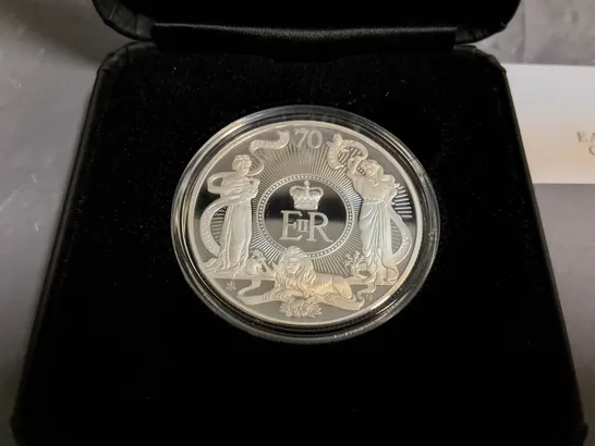 EAST INDIA COMPANY PLATINUM JUBILEE 1OZ SILVER PROOF COIN