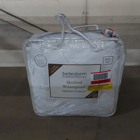 BAGGED WATERPROOF FITTED MATTRESS PROTECTOR - SIZE: DOUBLE 