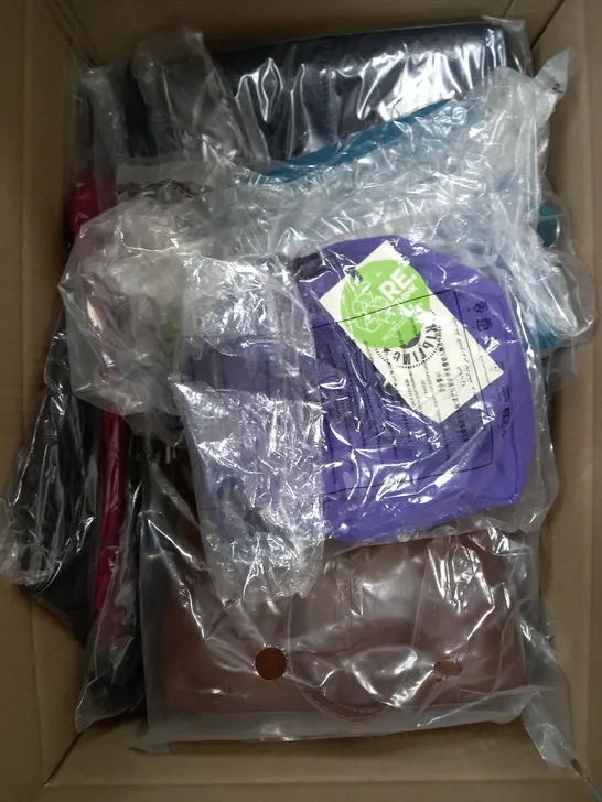 BOX OF APPROXIMATELY 10 ASSORTED HANDBAGS TO INCLUDE ASHWOOD LEATHER, KIPLING, PAUL COSTELLOE ETC