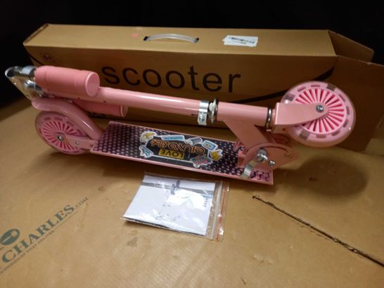 BOXED PINK FOLDING SCOOTER