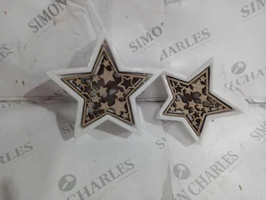 BOXED HOME REFLECTIONS SET OF 2 PRE-LIT STARS