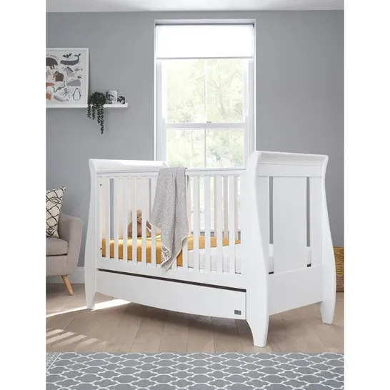 BOXED LUCAS COT BED, WHITE (2 BOXES)