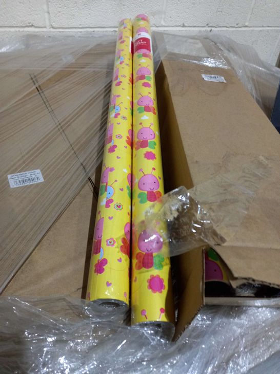 PALLET OF APPROXIMATELY 80 BOXES OF 6 ROLLS OF WRAPPING PAPER