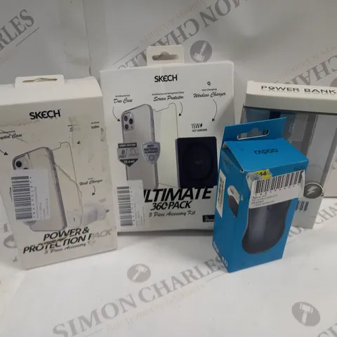 APPROXIMATELY 15 ASSORTED ELECTRICAL ITEMS TO INCLUDE POWER BANK, RAPOO MOUSE, MOBILE ACCESSORY KIT, ETC