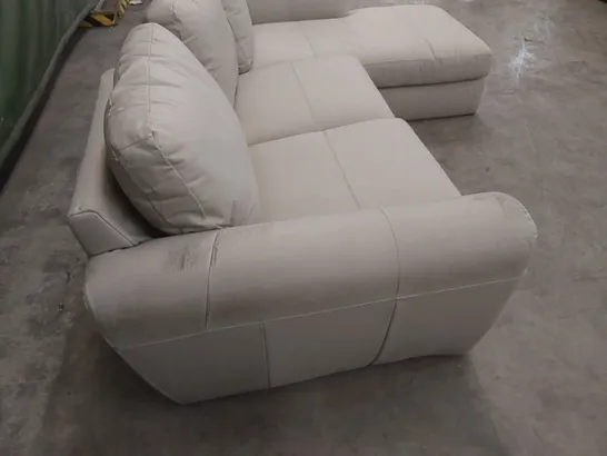 DESIGNER FAUX LEATHER CORNER CHAISE SOFA 