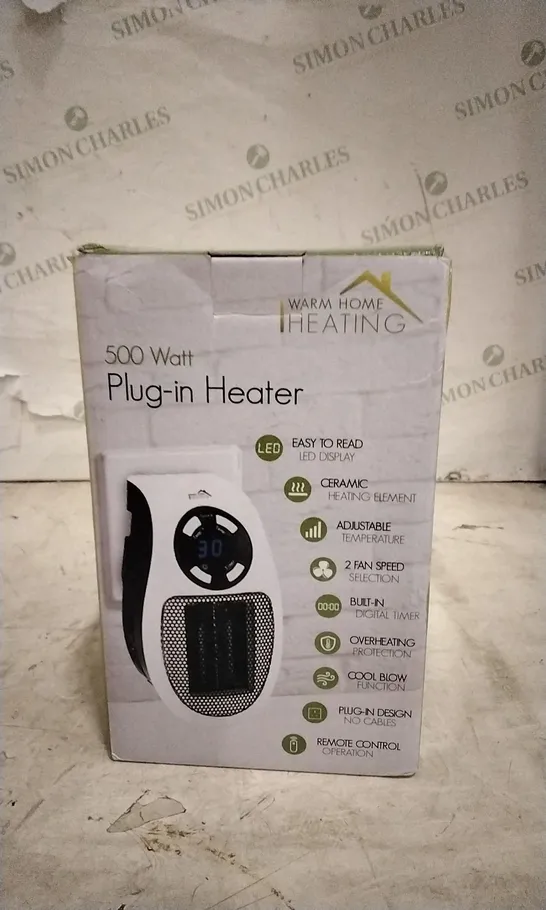 WARM HOME CERAMIC PLUG IN HEATER