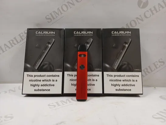 BOX OF 3 UWELL CALIBURN A2 POD VAPE SYSTEM