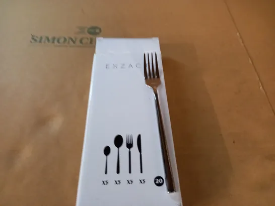 BOXED 20-PACK OF EXZACT CUTLERY