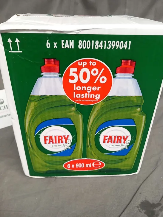 BOX OF SIX FAIRY 900ML BOTTLES