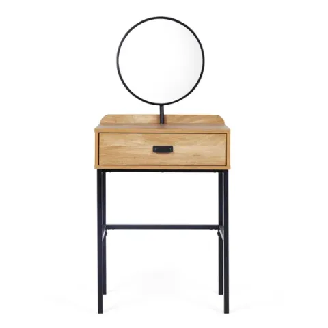 BOXED GREENWICH COMPACT DRESSING TABLE MANGO WOOD EFFECT 
