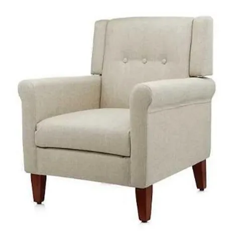 BOXED ALISON CORK ARMCHAIR WITH WOODEN LEGS- SPRING GREEN