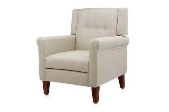 BOXED ALISON CORK ARMCHAIR WITH WOODEN LEGS- SPRING GREEN