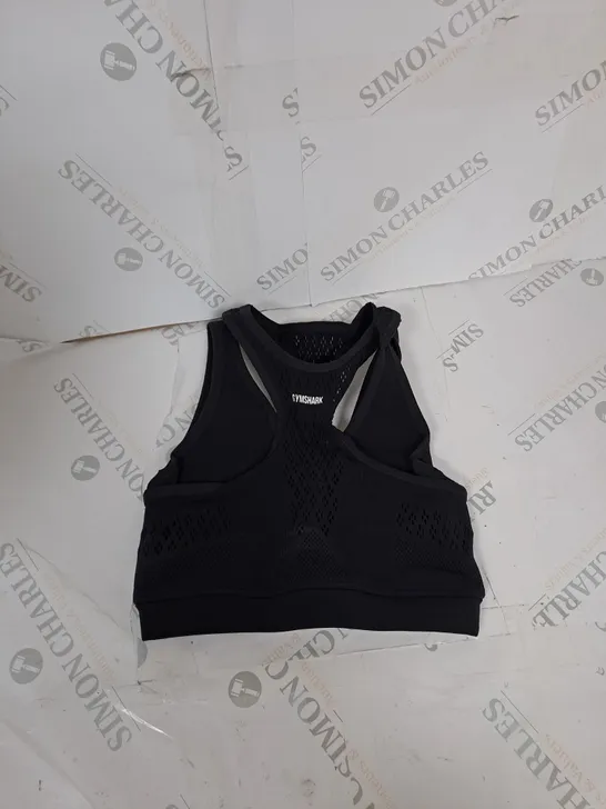 GYMSHARK WARP KNIT GRADIENT BRA BLACK - SMALL 