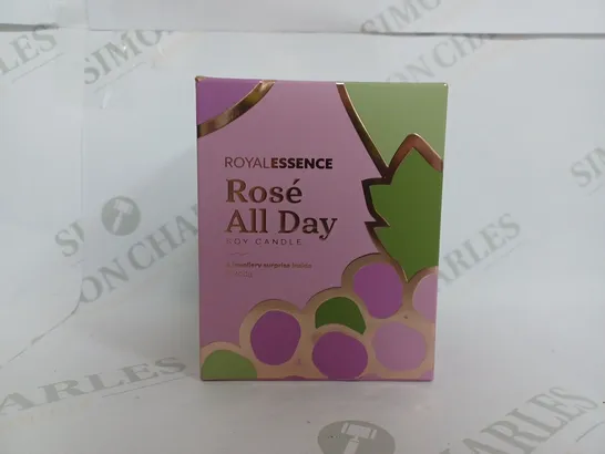 BOXED ROYAL ESSENCE ROSE ALL DAY SOY CANDLE - 400G