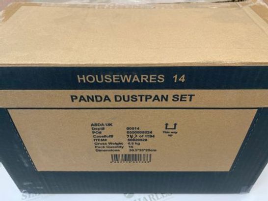 16 BRAND NEW  PANDA DUSTPAN SETS (1 BOX)