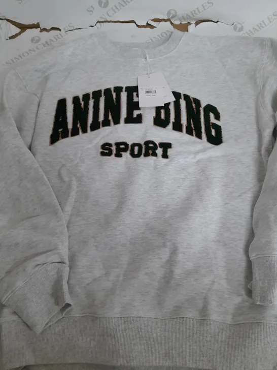 ANINE BING SPORT LIGHT GREY JUMPER - LARGE