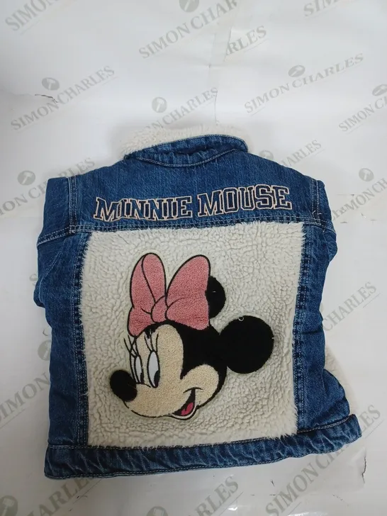 MINNIE MOUSE FLEECE AND DENIM JACKET SIZE 4-5 YEARS