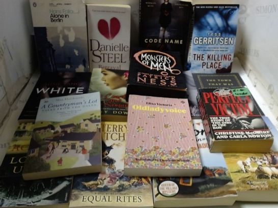 LOT OF APPROXIMATELY 25 ASSORTED FICTION PAPERBACK BOOKS TO INCLUDE; LEE CHILD, DOLLY ALDERTON, GEORGE ARION ETC 