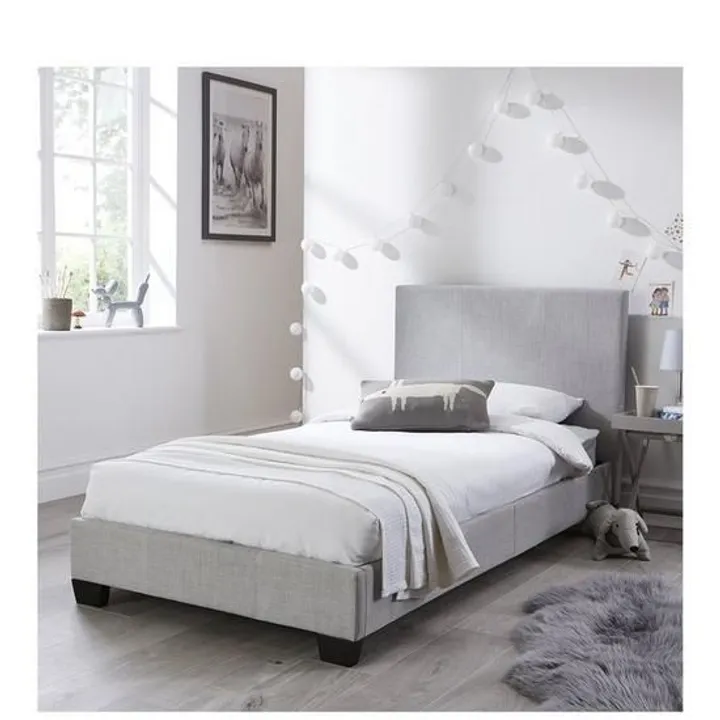 FABRIC SINGLE BED FRAME GREY (1 BOX) 4311845Simon Charles Auctioneers