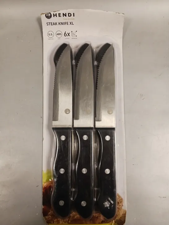 SEALED HENDI STEAK KNIFE XL SET - COLLECTION ONLY 