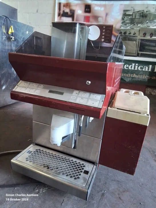 COMMERCIAL INSTANT COFFEE MACHINE RED/WHITE (UNTESTED)