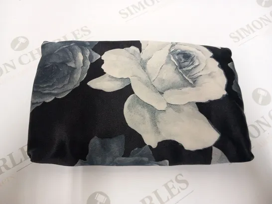 LANVIN PARIS BLACK AND WHITE FLORAL PRINT CLUTCH BAG