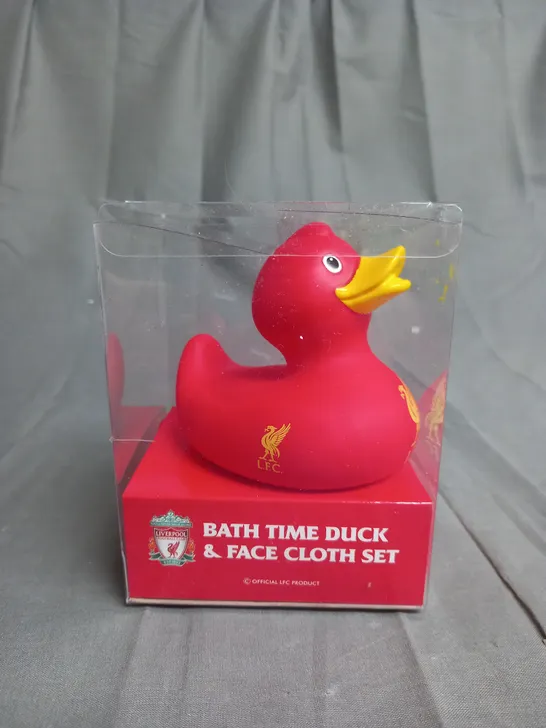 LIVERPOOL FC BATH TIME DUCK AND FACE CLOTH SET