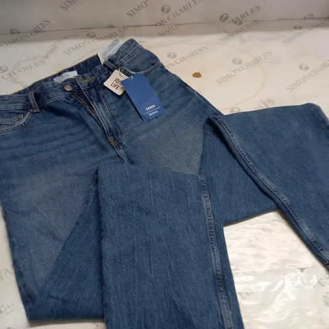 BERSHKA THE STRAIGHT BLUE JEANS - UK 10