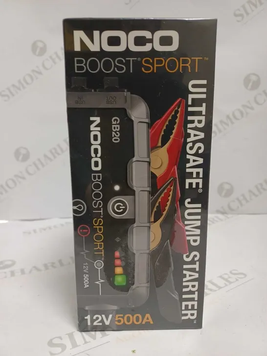 NOCO BOOST SPORT GB20 500A 12V ULTRASAFE PORTABLE LITHIUM CAR JUMP STARTER