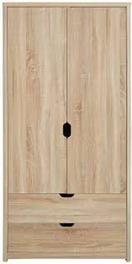 BOXED ASPEN 2 DOOR 2 DRAWER WARDROBE OAK 