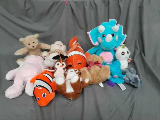 BOX OF ASSORTED PLUSH SOFT TEDDIES