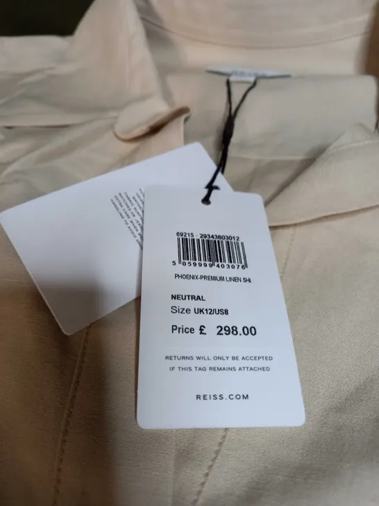 REISS PREMIUM LINEN COAT SIZE 12