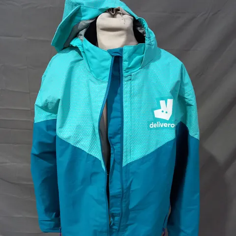 DELIVEROO JACKET  WITH HOOD IN BLUE - LARGE