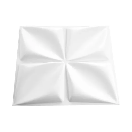 BOXED EILLEY 50CM X 50CM 3D WALL PANEL IN WHITE - PACK OF APPROXIMATELY 12 PIECES (1 BOX)