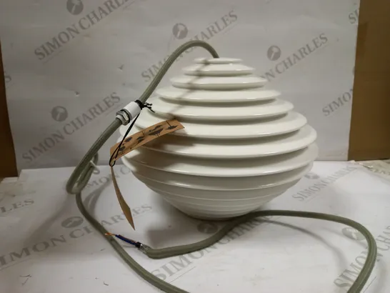 BTC HORIZONTAL BONE CHINA CEILING LIGHT - WHITE