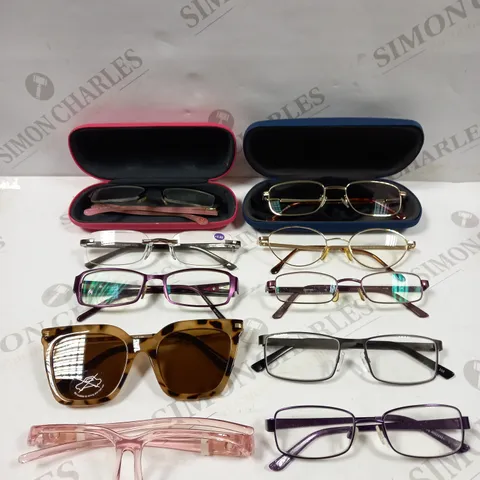 BOX OF 10 ASSORTED EYE & SUNGLASSES IN VARIOUS STYLES	